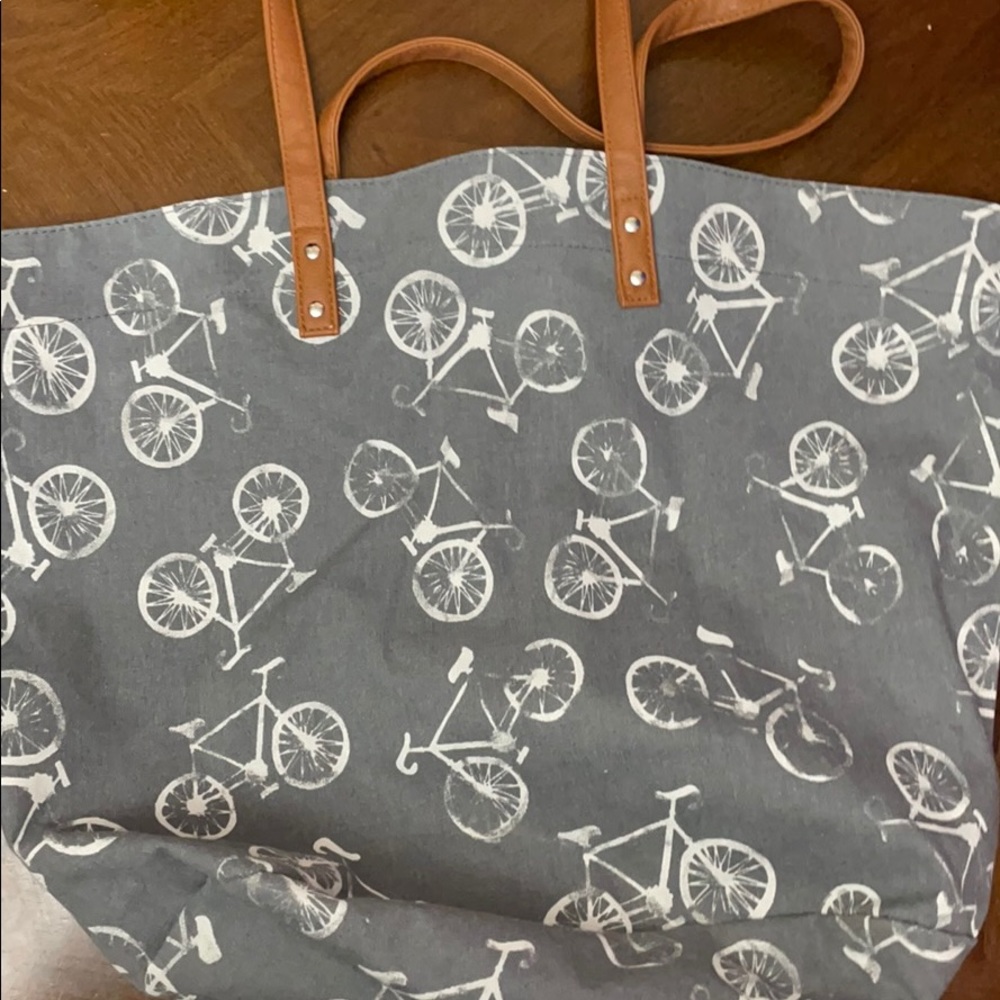 Vintage bike large tote